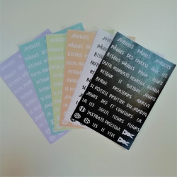 6 Feuilles Stickers Beaux...