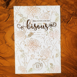 Fond Fleurs écriture -...