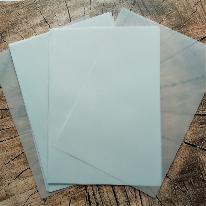 Lot de 100 feuilles de papier vélin translucide imprimable, papier calque  pour invitation, croquis, 93 g/m² (21,6 x 27,9 cm) : : Cuisine et  Maison