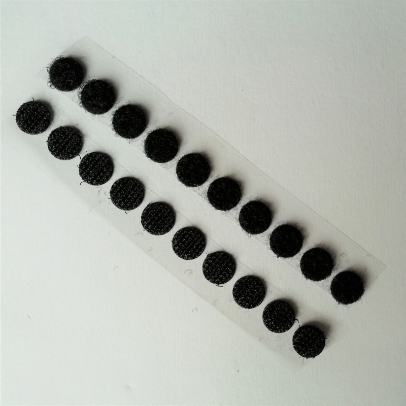 Cercles Scratch velcro noirs 10mm (10 paires)